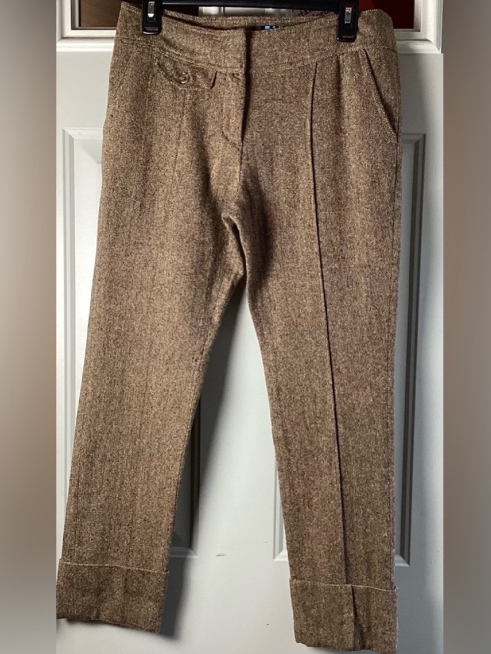 VENUS Wool Blend Tweed Cuffed Trousers Old Money · Academia · Tailored Fall Pant